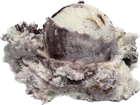 Blueberry Cheesecake ice cream scoop