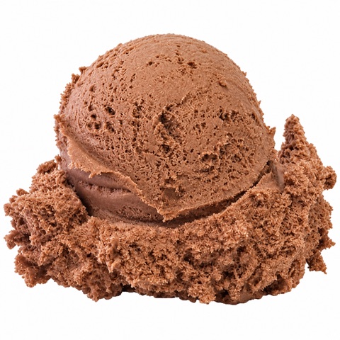 Chocolate ice cream scoop