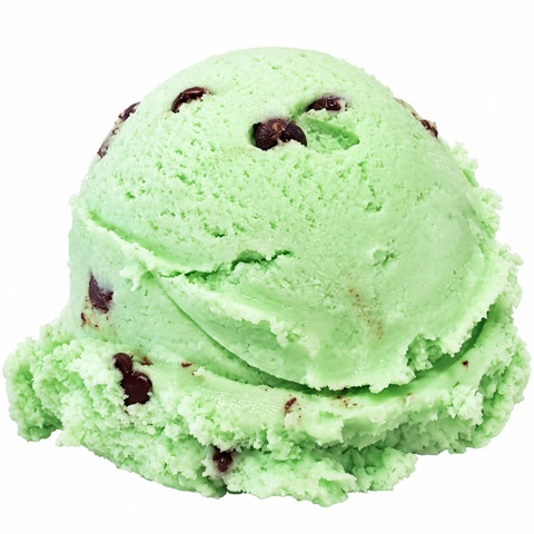 Mint Chip ice cream scoop