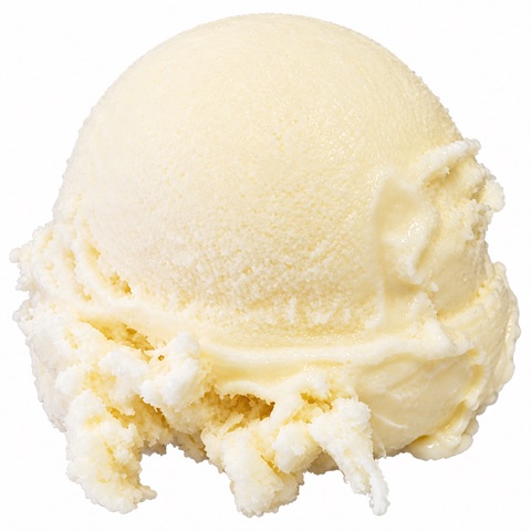 Vanilla ice cream scoop